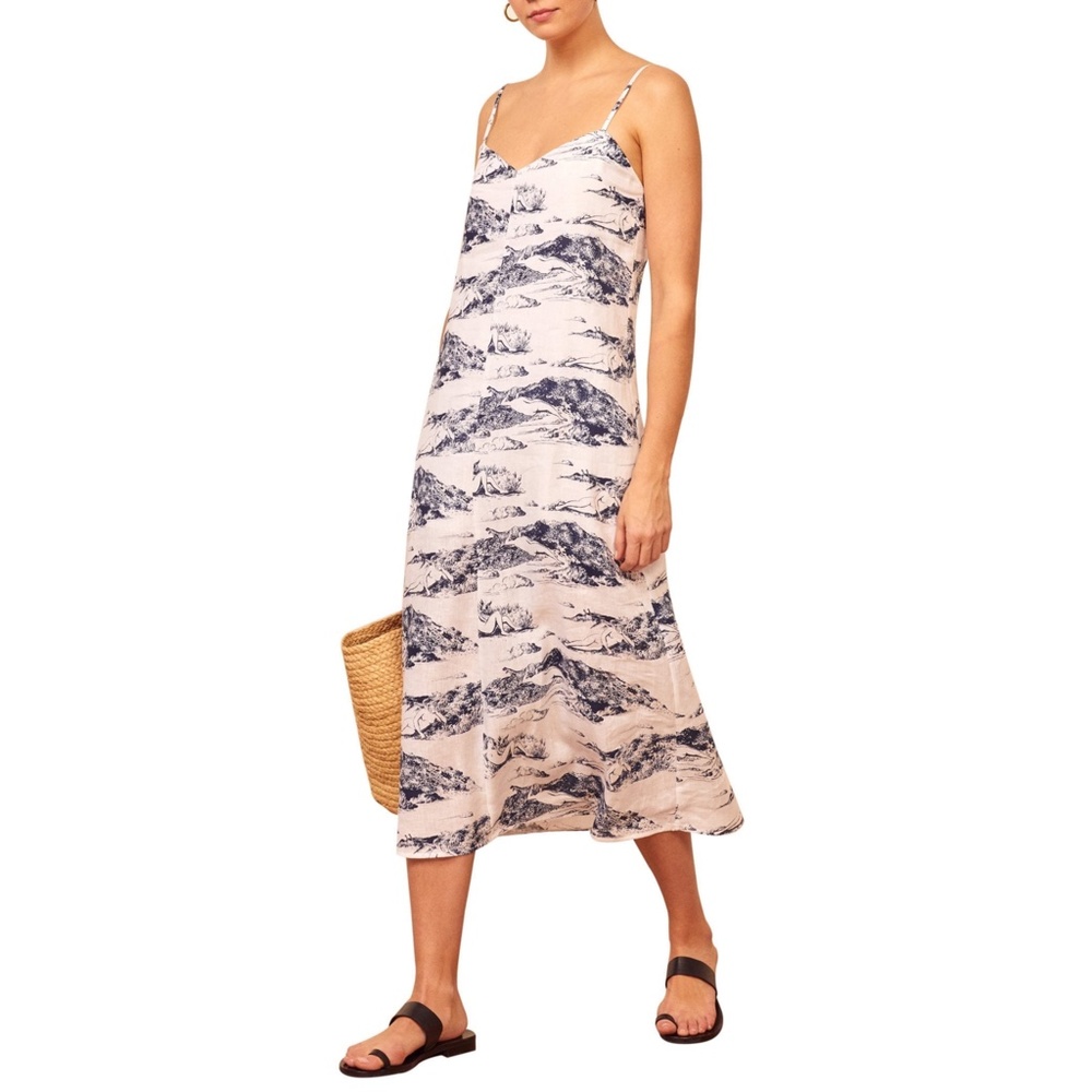 Reformation Gisele Print Midi Dress